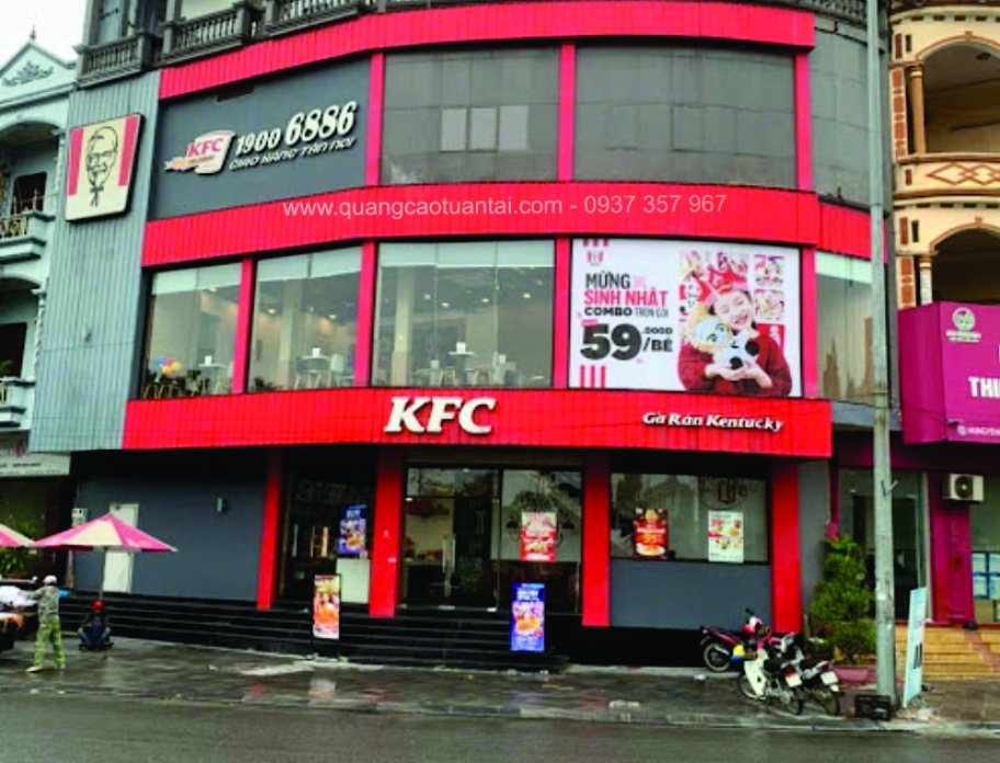 BẢNG HIỆU DÁN DECAL NHÀ HÀNG KFC 